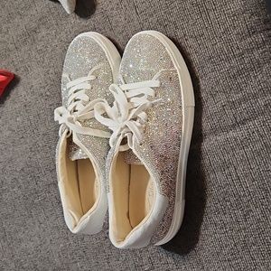 Betsey Johnson bling platform sneakers in size 11